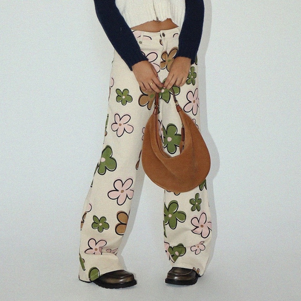 Boho Flower Jeans